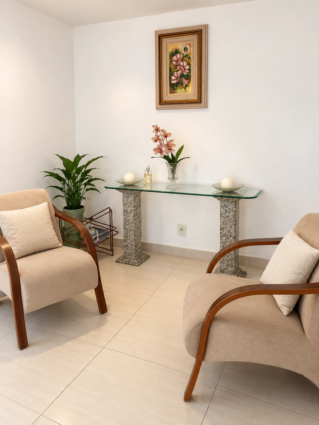 Poltronas do consultório de Aparecida Afonso